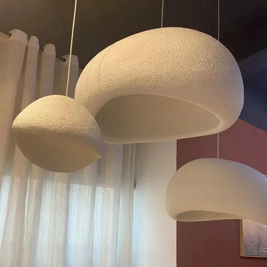 Nordic Minimalist Wabi Sabi Wind E27 LED Chandelier for Dining Room Pendant Lights Modern Bedroom Bar Loft Hanging Lamps Fixture