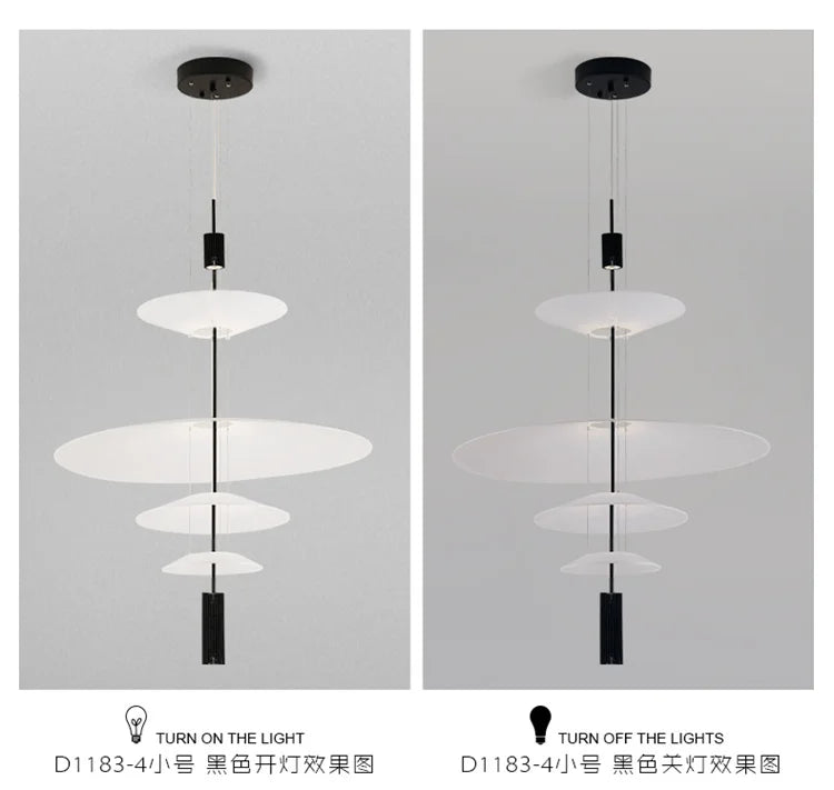 Modern Flying Saucer LED Pendant Lights Personality Home Decor Hanging Lamp Dining Table Bar Living Room Artistic UFO Chandelier