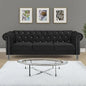 living room sofas Glam Emma Velvet Three Seater Chesterfield Style Sofa for Small Spaces with Crystal Button Tufts sofas