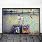 Canvas Wall Art Painting Abstract Banksy Graffiti Art Picture Funny Monkey Street Pop Wall Art Posters for Home Bedroom Decor