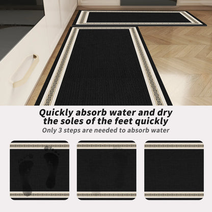 Long Area Retro Diatomite Kitche Floor Mat Waterproof Kitchen Rug For Living Room Hallway Bathroom Mats Doormat Washable