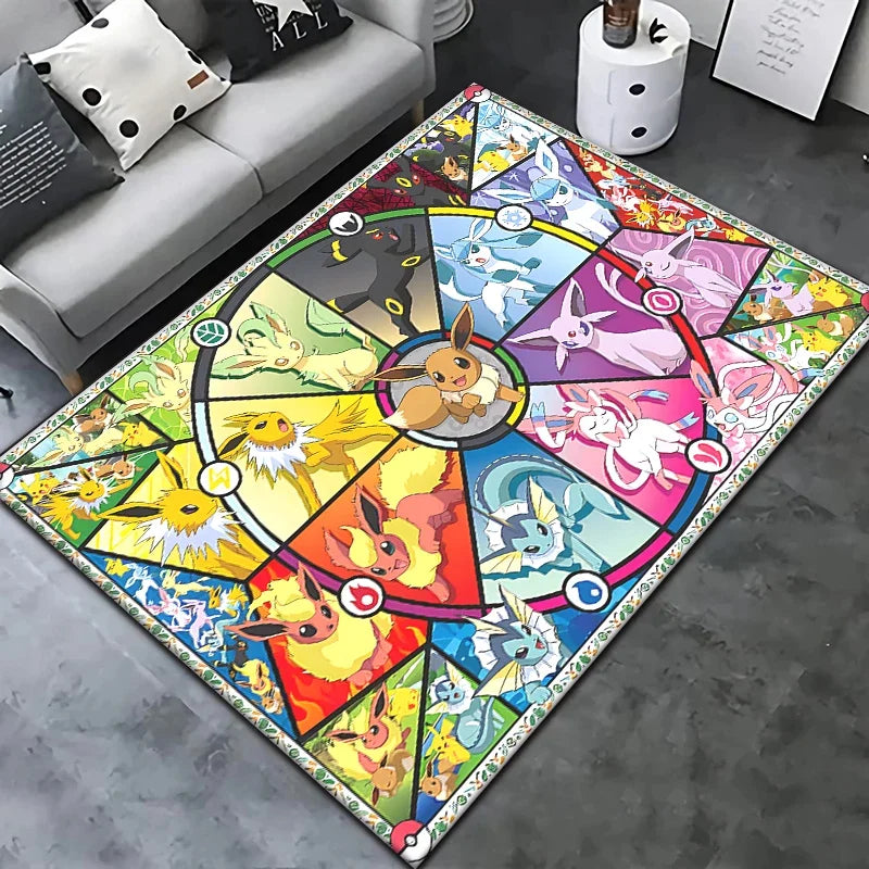 Pokemon Cartoon Carpet Rug for Living Room Bedroom Decoration Picnic Camp Kitchen Carpet Crawling Carpet Decoration