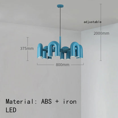 Cirkus scandinavian pendant light LED U-shaped tube chandelier Simple creative lamp Living Room Decoration restaurant lights
