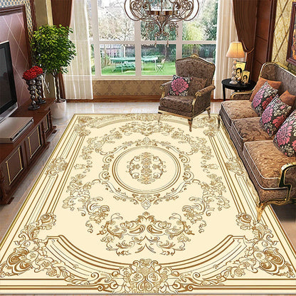 Retro Floral Large Size Carpets Living Room European Decoration Non-slip Sofa Area Rugs for Bedroom Cloakroom Floor Mat Washable