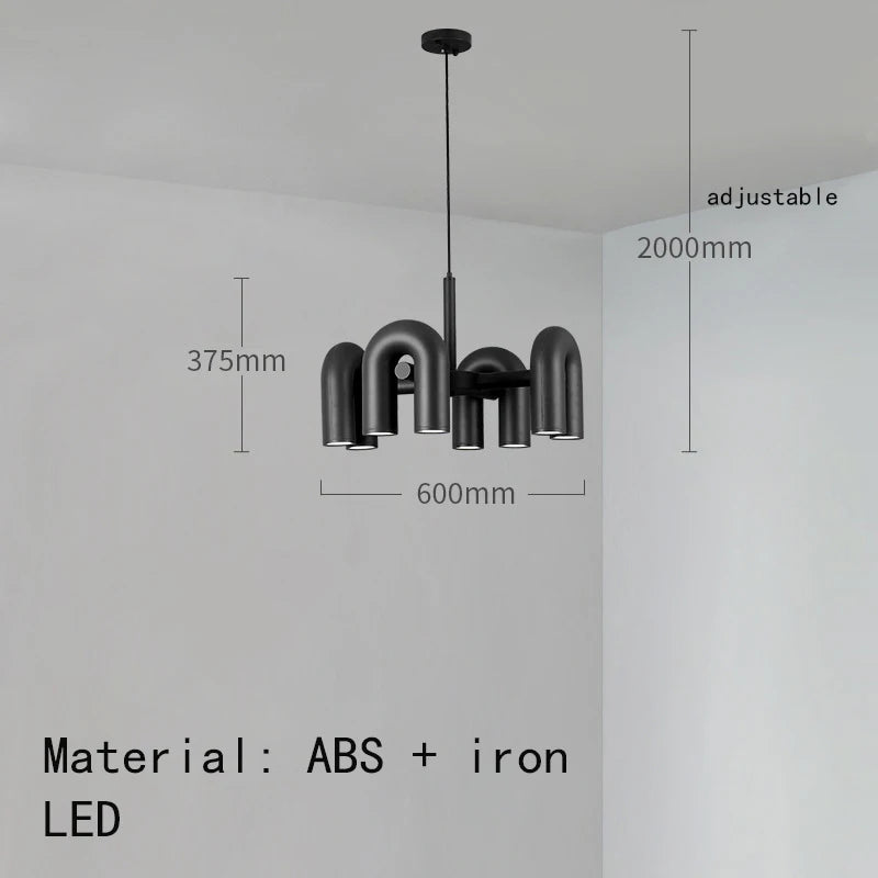 Cirkus scandinavian pendant light LED U-shaped tube chandelier Simple creative lamp Living Room Decoration restaurant lights