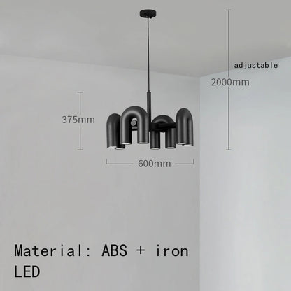 Cirkus scandinavian pendant light LED U-shaped tube chandelier Simple creative lamp Living Room Decoration restaurant lights