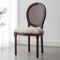 Retro Rattan Dining Chair Solid Wood French Chair Mobile Cafe Floor Modern American Country Leisure Chairs Home Furnitures