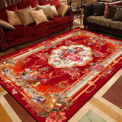 European Floral Carpets for Living Room Sofas Big Size Luxury Rugs Decoration Bedroom Carpet home Floor Mat tapis salon 카페트