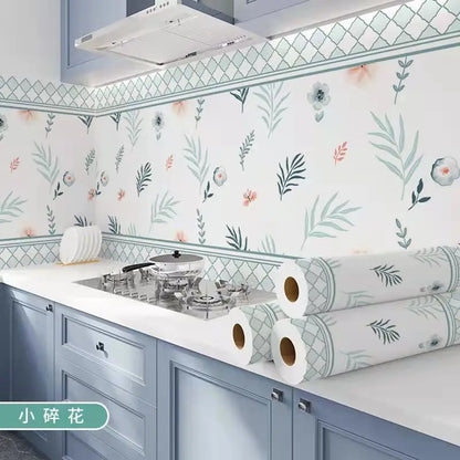 Kitchen Stove Oil-proof Sticker Waterproof High Temperature Resistant Wallpapers Kitchen Decoration Self Adhesive Contact Paper