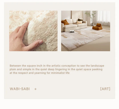 Maillard Style Carpets for Living Room Fluffy Soft Bedroom Decor Plush Carpet Luxury Cloakroom Thick Rug Large Area Washable Mat