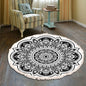 Hand Woven Cotton Linen Carpet Retro Bohemian Round Bedside Geometric Floor Mat Living Room Home Decor Boho Mandala Tassel Rug
