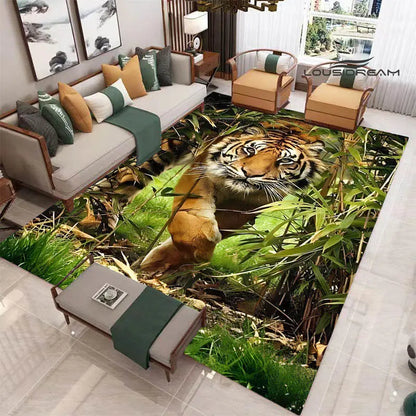 3D tiger printed carpet Fashion yoga mat Photography prop room decor  area rug  carpets for living room