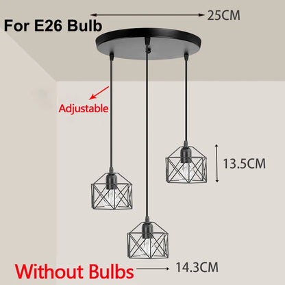 Led Pendant Lights for Dining Room Kitchen Modern Led Chandelier Ceiling Lamp Indoor Hanging Lighting Fixture for E27 Lamp Bulb