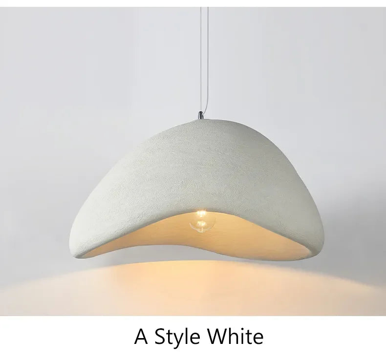 Nordic Minimalist Wabi Sabi Wind E27 LED Chandelier for Dining Room Pendant Lights Modern Bedroom Bar Loft Hanging Lamps Fixture