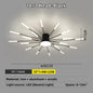 Led Firework Chandelier Dimmable For Living Room Bedroom Milk Yellow Ceiling Chandelier Dining Room LED Ceiling Lamp With Remote