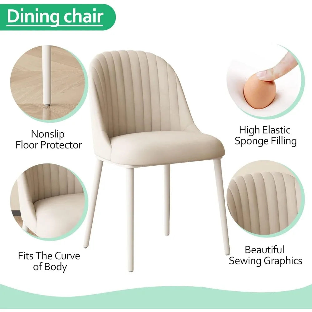 Dining Table Set for 4, 55" Oval Dining Room Table and Chairs Set 4C Baking Paint Technology, Dining Tables with 4 Chairs