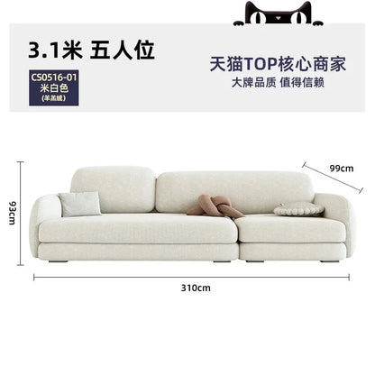 Modern Corner Sofa Bed for Living Room, Recliner Floor Couch Single Luxury Nordic Furniture