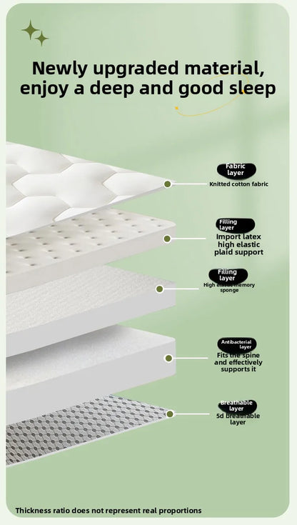 Mattress for home use, bedroom, latex sponge, soft mattress, dormitory, student, single mattress