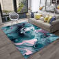 HD Colour Fluid Irregular Illusion Marble 3D Carpet Rug for Home Living Room Sofa Doormat Decor,kids Area Rug Non-slip Floor Mat