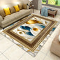 Black Gold Marble Area Rug Modern Abstract Geometric Rug Non-Slip Soft Floor Carpet Decor for Home Living Room Bedroom Office