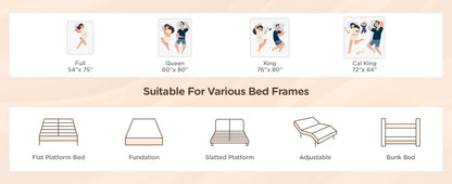DIGLANT 14 Inch King Supportive Pressure Relief Soft Fabric Plush Hybrid Mattress Memory Foam with Pocket Springs Mattress
