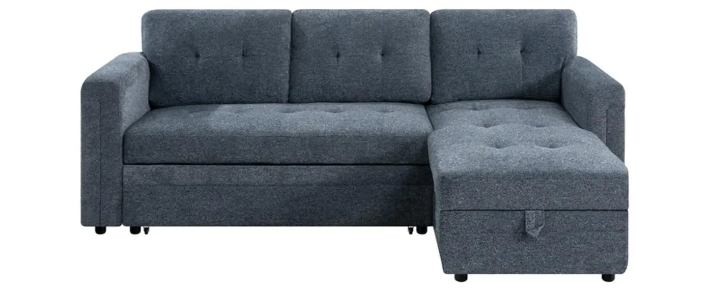 Sofa Beds, with USB Ports-L-Shaped Couch Convertible Pull-Out Bed,Timeless Design,Sturdy Construction, Air Leather Sofas