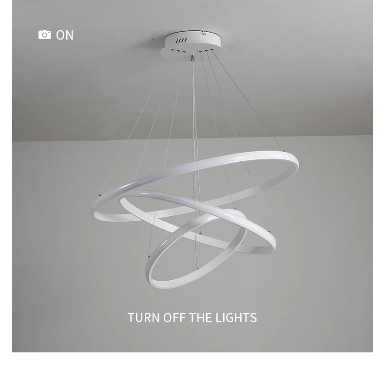 LED Chandelier Ring Ceiling Lighting For Living Room Bedroom Dining Room Kitchen Ceiling Chandelier Lustre Home Light Fixtures