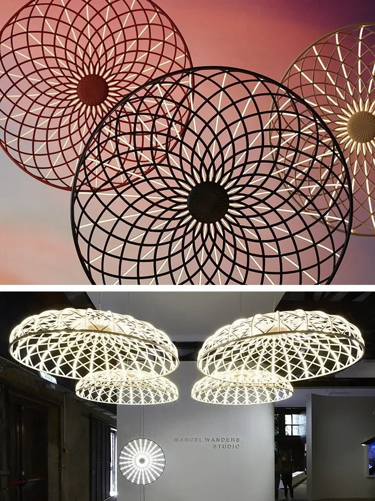 Designer Skynest Pendant Light Foscarini Mesh Macaron Lamp Living Room Staircase Restaurant Bar Chandelier Home Decor Aesthetic