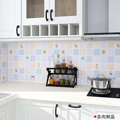 Kitchen Stove Oil-proof Sticker Waterproof High Temperature Resistant Wallpapers Kitchen Decoration Self Adhesive Contact Paper