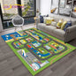 Child Playmat Traffic Highway City Playroom Carpet Rug for Home Living Room Bedroom Doormat Decor, Area Rug Non-slip Floor Mat