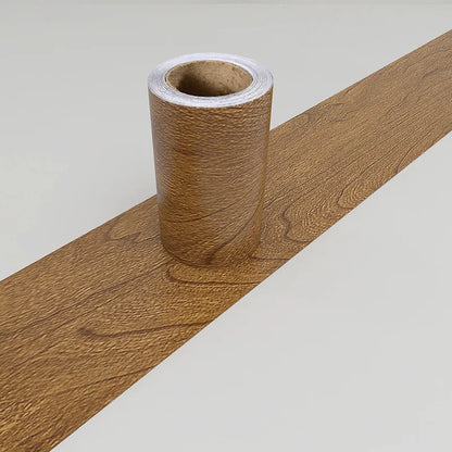5M Skirting Line Wall Sticker Imitation Wood Pattern Self-adhesive PVC Sticker Living Room Corner Decals