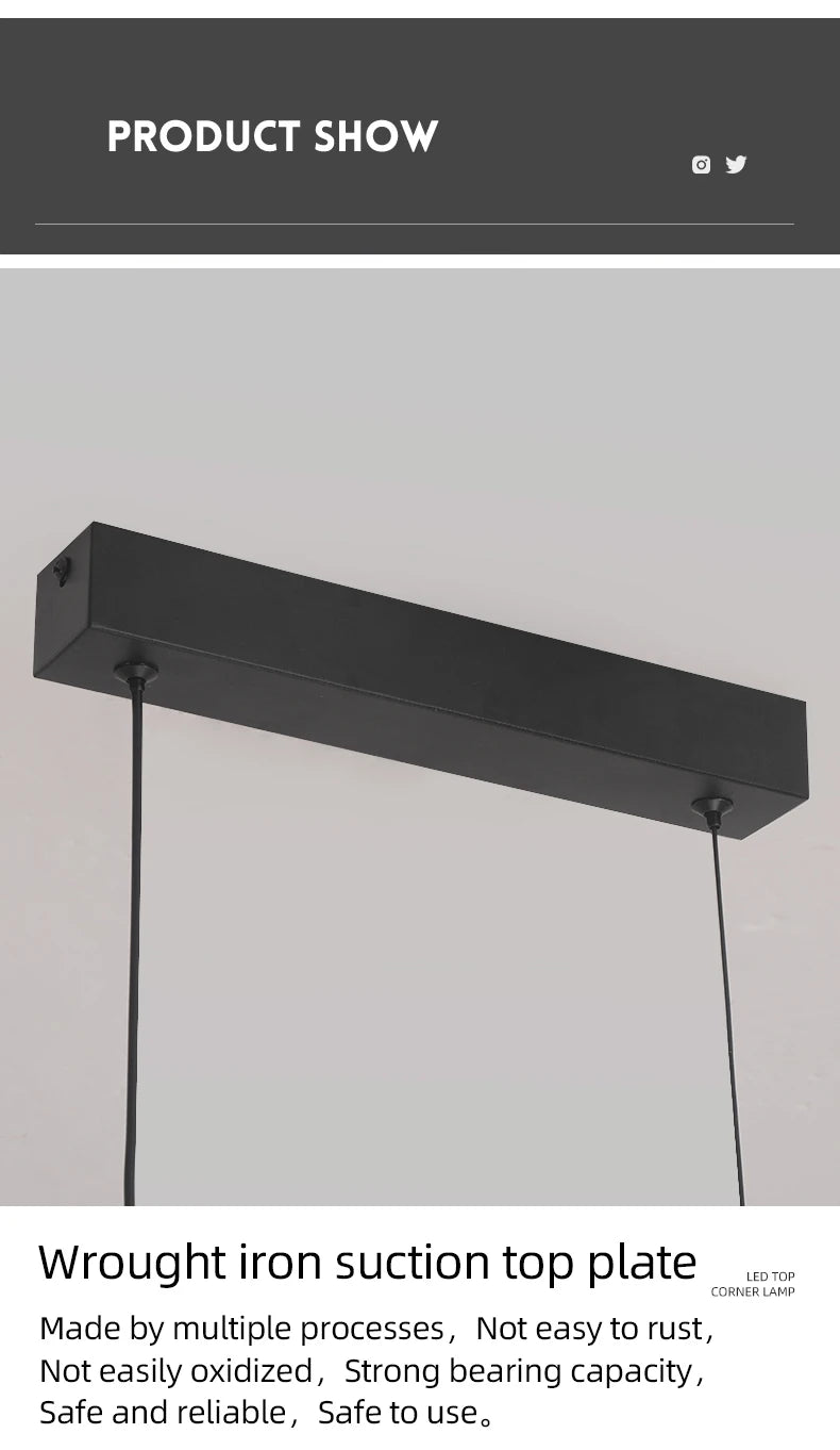 Pendant Light Nordic Chandelier Interior Décor Strip Curved Bridge LED Hanging Lamp Bedroom Living Room Home Lighting Fixtures