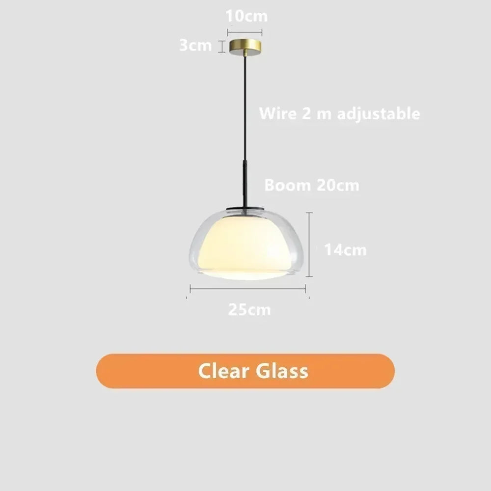 Lustre Glass Hanging Lamps Modern Luxury Home Decor Pendant Light Bedroom Living Room Kitchen Dining Table Cafe Suspend Fixture