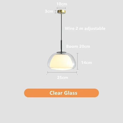 Lustre Glass Hanging Lamps Modern Luxury Home Decor Pendant Light Bedroom Living Room Kitchen Dining Table Cafe Suspend Fixture