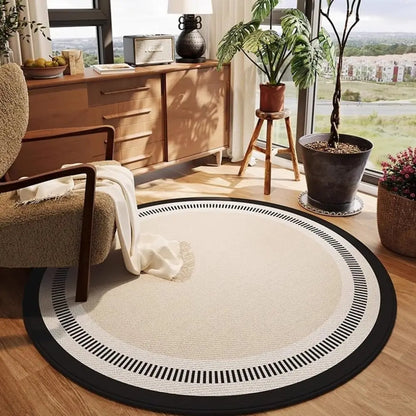 VIKAMA Light Luxury Carpet Round Game Living Room Computer Bedroom Chair Floor Mats Basket Gaming Video Carpet Home Decoration