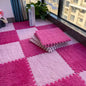EVA Crawling Mat Stitching Suede Floor Mat Baby Play Mat Home Fashion Living Room Bedroom Puzzle Foam Carpet 30*30*1x1.0cm
