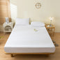 Waterproof Fitted Sheet Single Double Queen Size Mattress Cover Solid Color Fit Sheet 80x200 180x200 With Elastic Band Bed Sheet