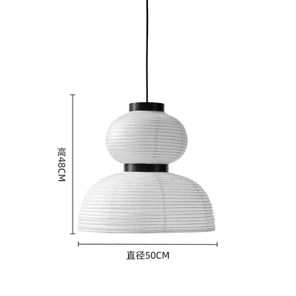 Wabi Sabi Style Rice Paper Chandeliers Japan Style Hanging Light for Ceiling Living Room LED Room Decor Lustre Pendant Lights