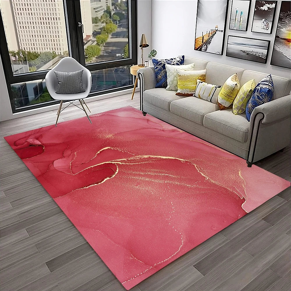 HD Colour Fluid Irregular Illusion Marble 3D Carpet Rug for Home Living Room Sofa Doormat Decor,kids Area Rug Non-slip Floor Mat