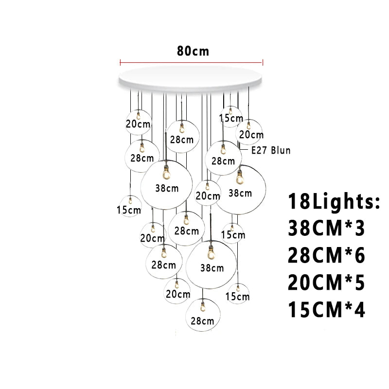 Nordic Lava Loft LED Pendant Light Modern Light PVC Lighting Living Room Indoor Decor Home Fixtures Kitchen Hanging Pendant Lamp