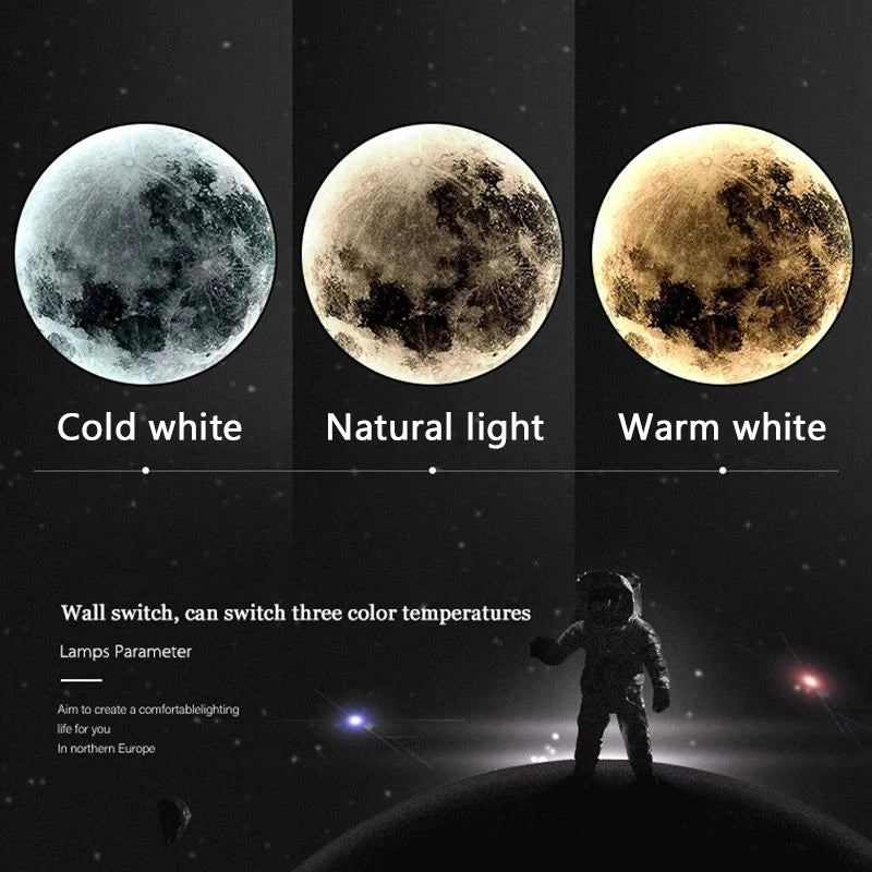 Nordic Modern Designer Art Minimalist Moon Wall Lamp Foyer Gallery Background Bedroom Bedside Roof Creative Decoration Hotel Bar