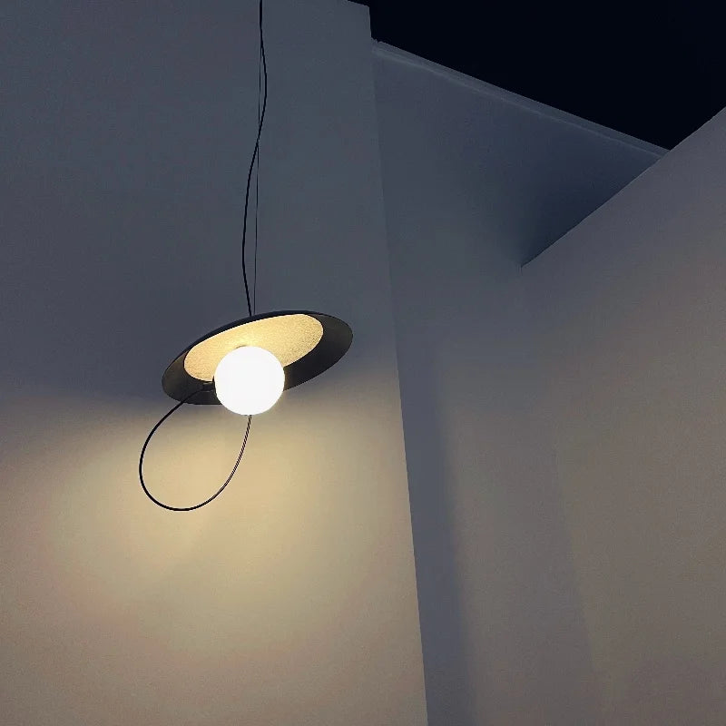 Danish minimalist restaurant circular magnetic pendant lights modern living room bedroom bedside bar table hanging lamps fixture