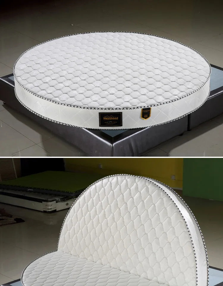 Cozy Spring Round Mattresses Hard Foldable Folding Queen Round Mattress King Size Sleeping Colchon Plegable Bedroom Furniture