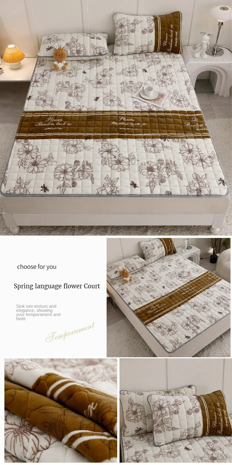 Fleece Topper Mattress Foldable Pad Sleeping Mat on The Floor Tatami Orthopedic Pillow Top Double Bed Bedroom Furniture Futon