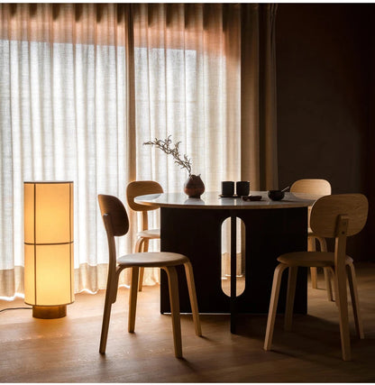 Designer Menu Hashira Cluster Pendant Light Vintage Cloth Lampshade Hanging Lamp Dining Room Minimalist Cylindrical Chandelier
