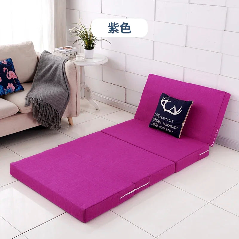 Compact Memory Foam Folding Mattress Office Nap Bed Compact Tatami Yoga Mat Foldable Sponge Mattress Portable Single Bed for Eas