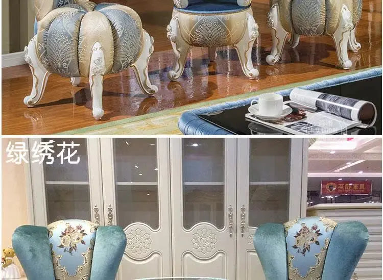 European-Style Leisure Chair Coffee Table Three-Piece Living Room Sofa Couch Balcony Table and Chair Living Room