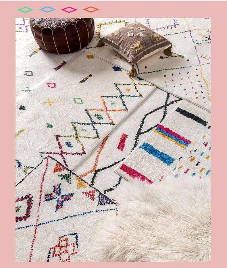 Carpet for Living Room Ethnic Style Large Area Fluffy Children Bedroom Rug Home Decoration Cloakroom Plush Mat ковер Tapete 러그