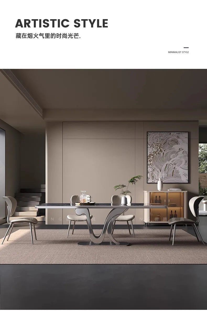 Kitchen Luxury Dining Table Modern Study Large Industrial Bar Living Room Home Furniture Mesas De Comedor Extended Garden JGY