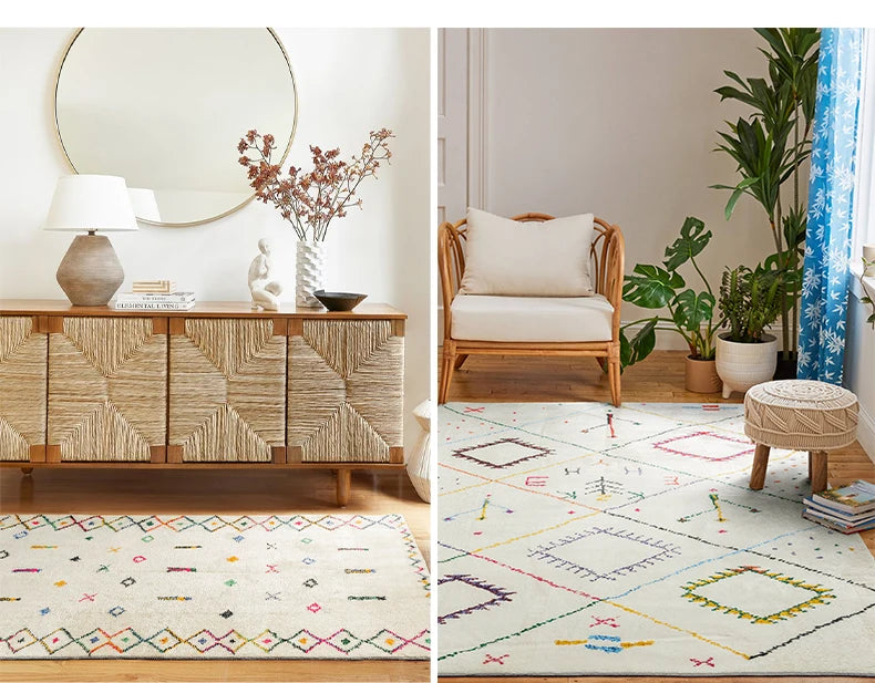 Carpet for Living Room Ethnic Style Large Area Fluffy Children Bedroom Rug Home Decoration Cloakroom Plush Mat ковер Tapete 러그